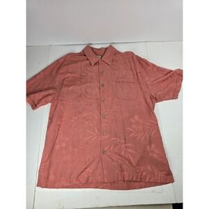 Jamaica Jaxx 100% Silk Hawaiian Shirt Men's XL/EG Floral Tropical Vacation Beach